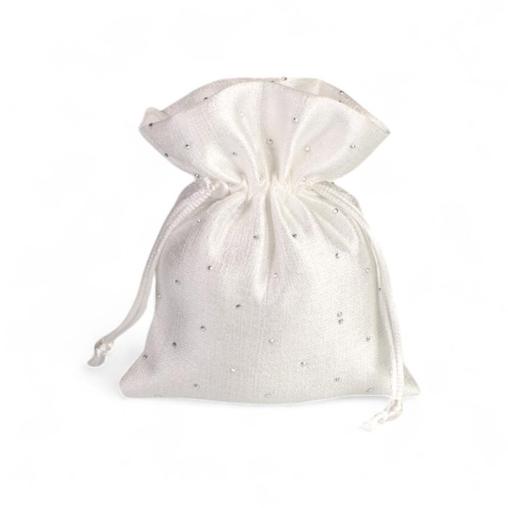 SACCHETTO BIANCO MD STRASS 10X14CM